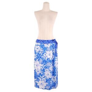 Johnny Was Clio Midi Coverup Skirt Blue Sz Medium